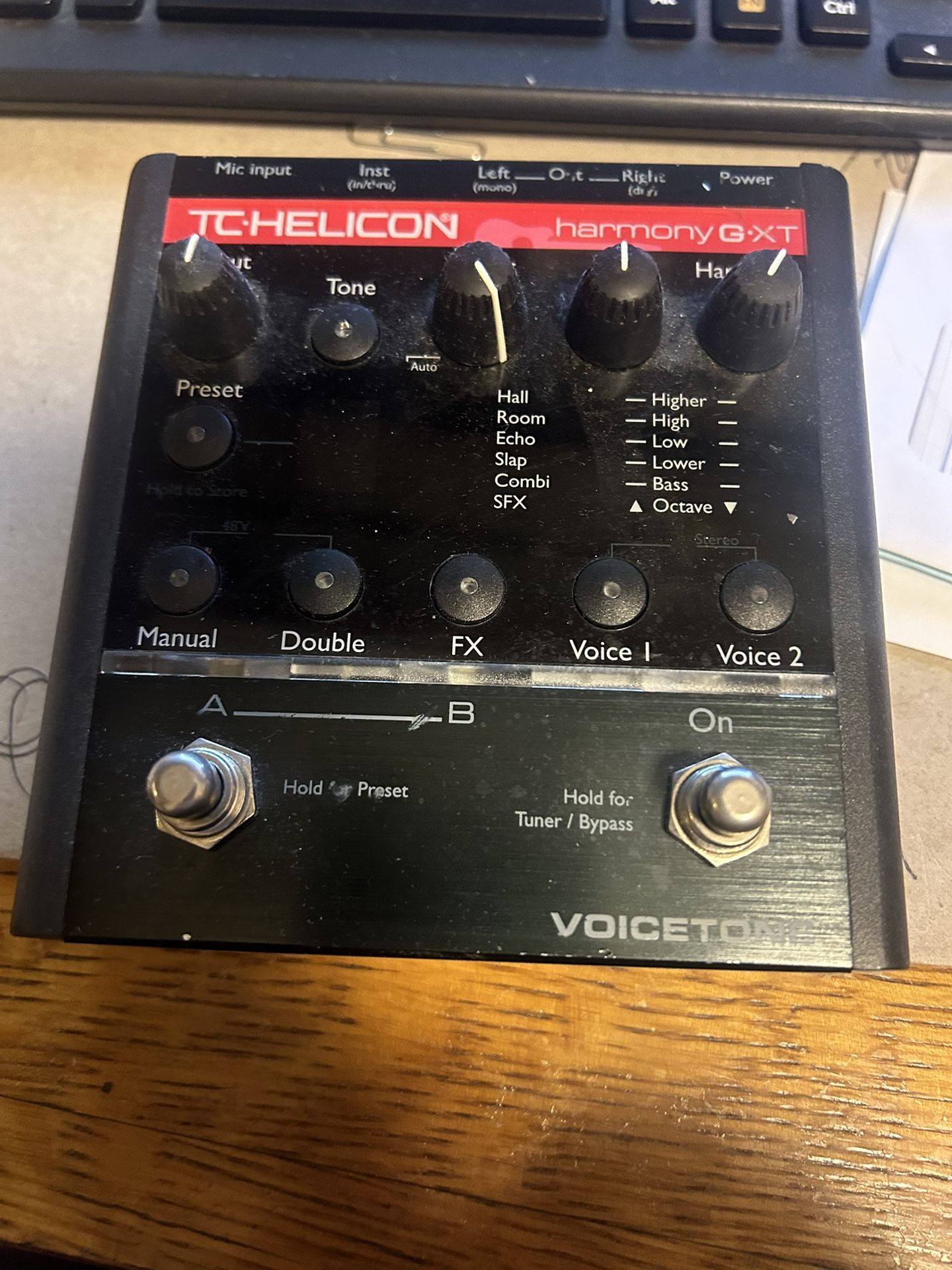 Harmony Pedal TC Helicon Harmony Gtx