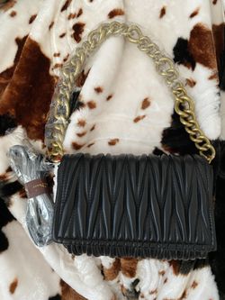 New Quilted Montana West Crossbody -Black