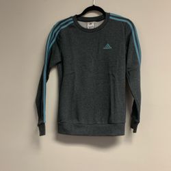 adidas Women’s Essentials 3-Stripes Fleece Sweatshirt Sz XS.  Dark Gray.              Gt