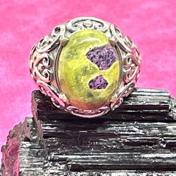 Sterling Atlantasite Ring sz 6.5