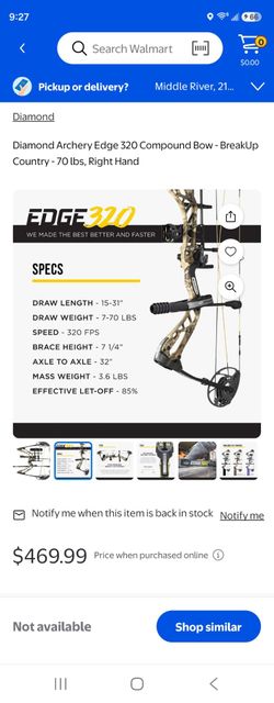 Diamond archery edge 320 compound bow