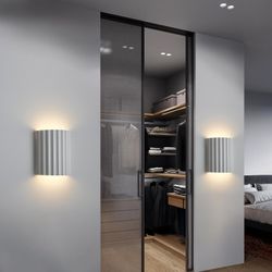 White Gypsum Modern LED Wall Sconces