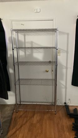 5 shelf metal storage rack