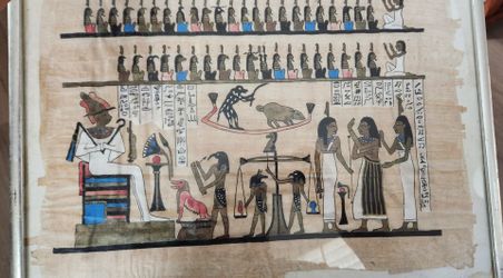 Egyptian Papyrus Art - Book of the Dead Scene