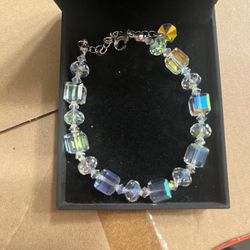 Lady Colour Sterling Silver & Crystal Bracelet 