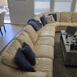 Large Cream Sectional Couch