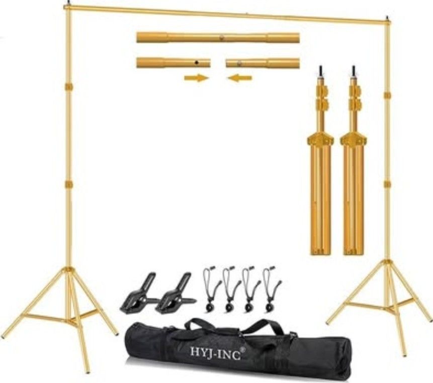 Photography Backdrop Support System 10'x7', Titanium Gold w Access NEW To And
