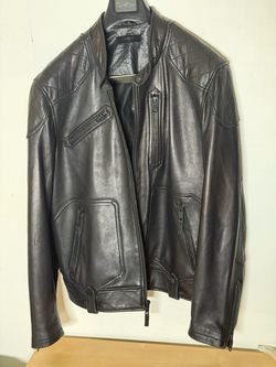Rogue 100% Leather Moto Jacket Men’s XL Black Quilted Biker Cafe Racer