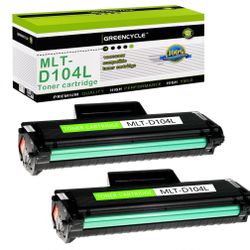 One Cartridge Only Greencycle Compatible Toner Cartridges Replacement for Samsung MLT-D104L,S Etc..