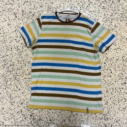 Vintage terry cloth striped  pocket t-shirt