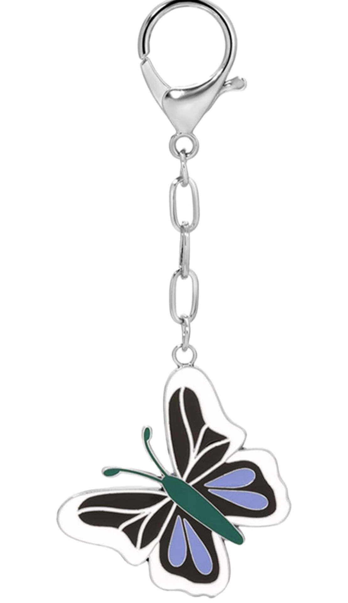 Lucky Feather Enamel Bag Charm | Keychain Accessory for Purses, Backpacks | Hand Painted Design | Gift for Women & Girls