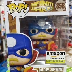 SOLDIER SUPREME "MARVEL: INFINTY WARPS" Funko POP! #858 amazon 'Glow in the Dark' Exclusive -Heroes, Comics