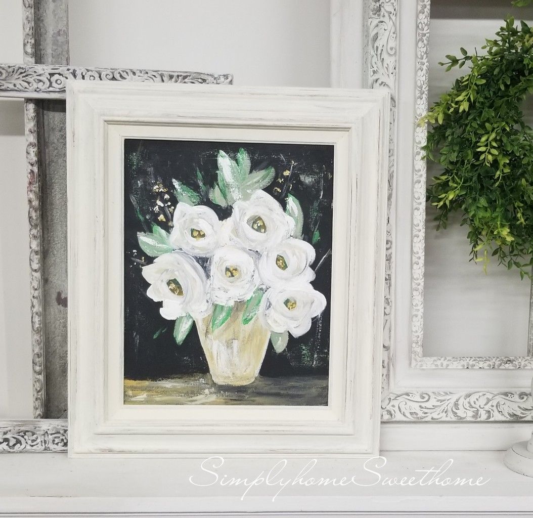 Original painting in wood frame