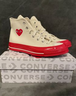 Comme Des Garcons PLAY x Converse Unisex Red Sole High Top Sneakers