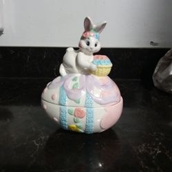 Porcelain Bunny Egg