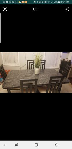 7 piece dining room set table and 6 chairs
