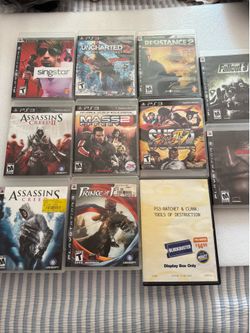 PS3 games sold separately