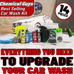 Chemical Guys HOL126 14-Piece Arsenal Builder Car Wash Kit with Foam Gun,  Bucket and (5) 16 oz Car Care Cleaning Chemicals (Works w/Garden Hose)