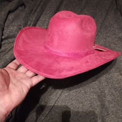NEW Pink Felt Cowgirl/Cowboy Hat Size M