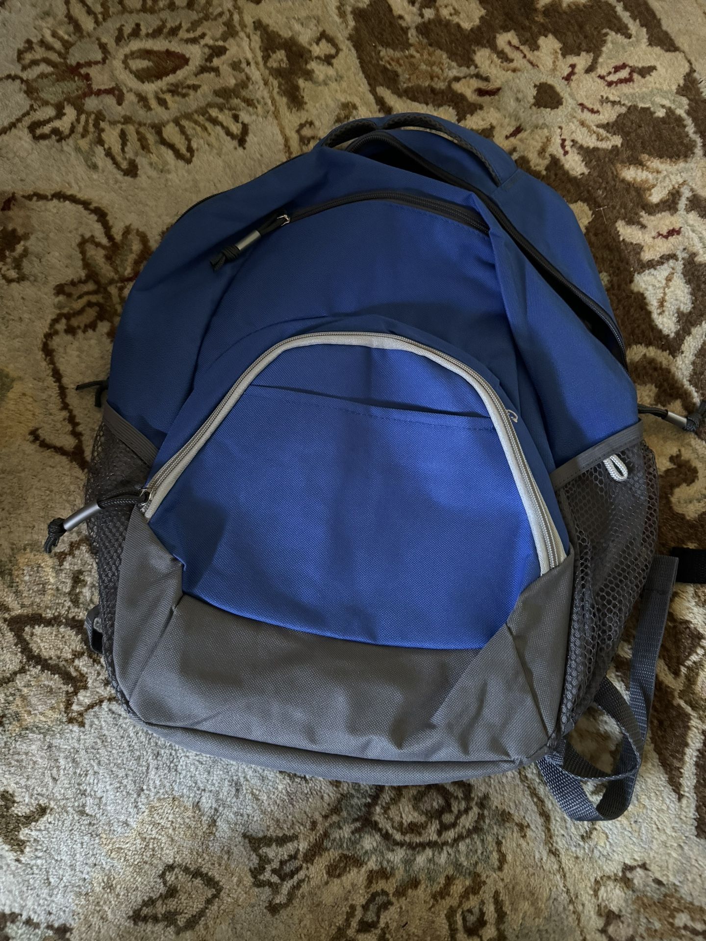 Blue And Gray Backpack