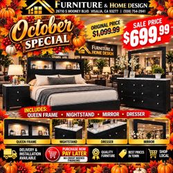 4pcs Queen Bedroom Set