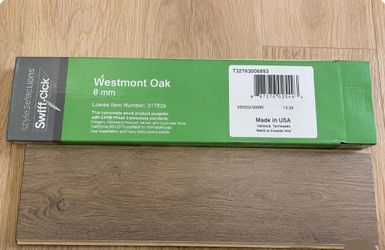NEW Westmont Oak 8mm Laminate Flooring – Brand New in Box (2 Boxes)