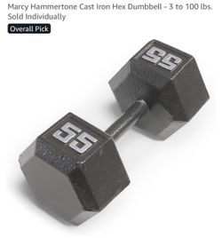 Marcy 55 lb Cast Iron Hex Dumbbell