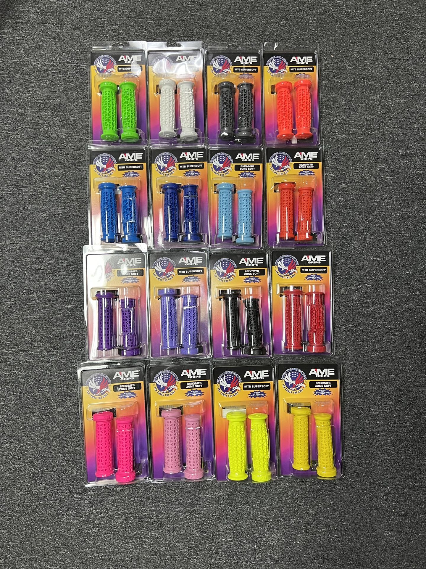 AME Super Soft Supersoft BMX Bicycle Grips flange less, For you vintage old school BMX bike! $15 