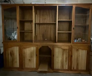 Large Wood Entertainment Center Wall Unit