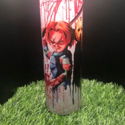 Chucky Tumbler Jason Thermo Stainless Steel New In Box Bloody Horror Faces