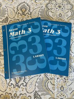 Saxon Math 3 Student Workbooks Part 1 and 2