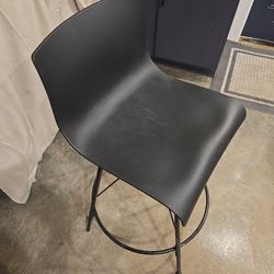 Four Black Swivel Stool Plastic Stools