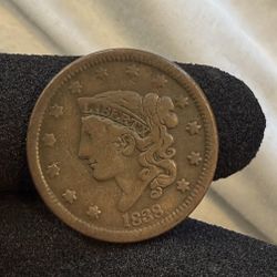 1838 Coronet Large Cent
