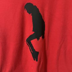 Michael jackson V-Neck.  Red  T-shirt.  Size Large.  I Can Make One For You If You Need Different Size Or Color. 