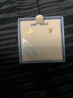 14K Gold Mickey Mouse earrings