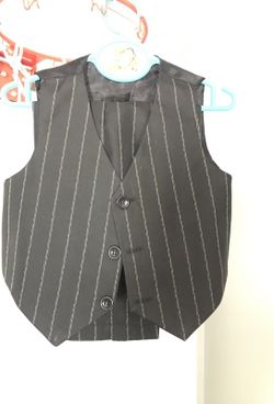 24 months black strip vest and pants