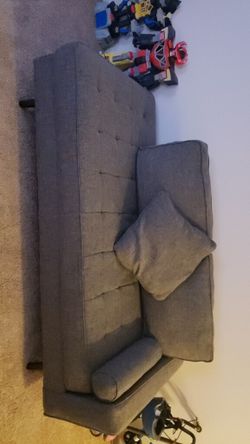 Grey Woven Fabric Couch 
