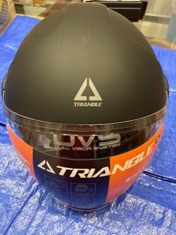 TRIANGLE Convertible Full Face Motorcycle Helmet DOT Approved for Men Women, Multi-Configuration 3/4 Open Face Street Bike Helmet with Internal Tinted