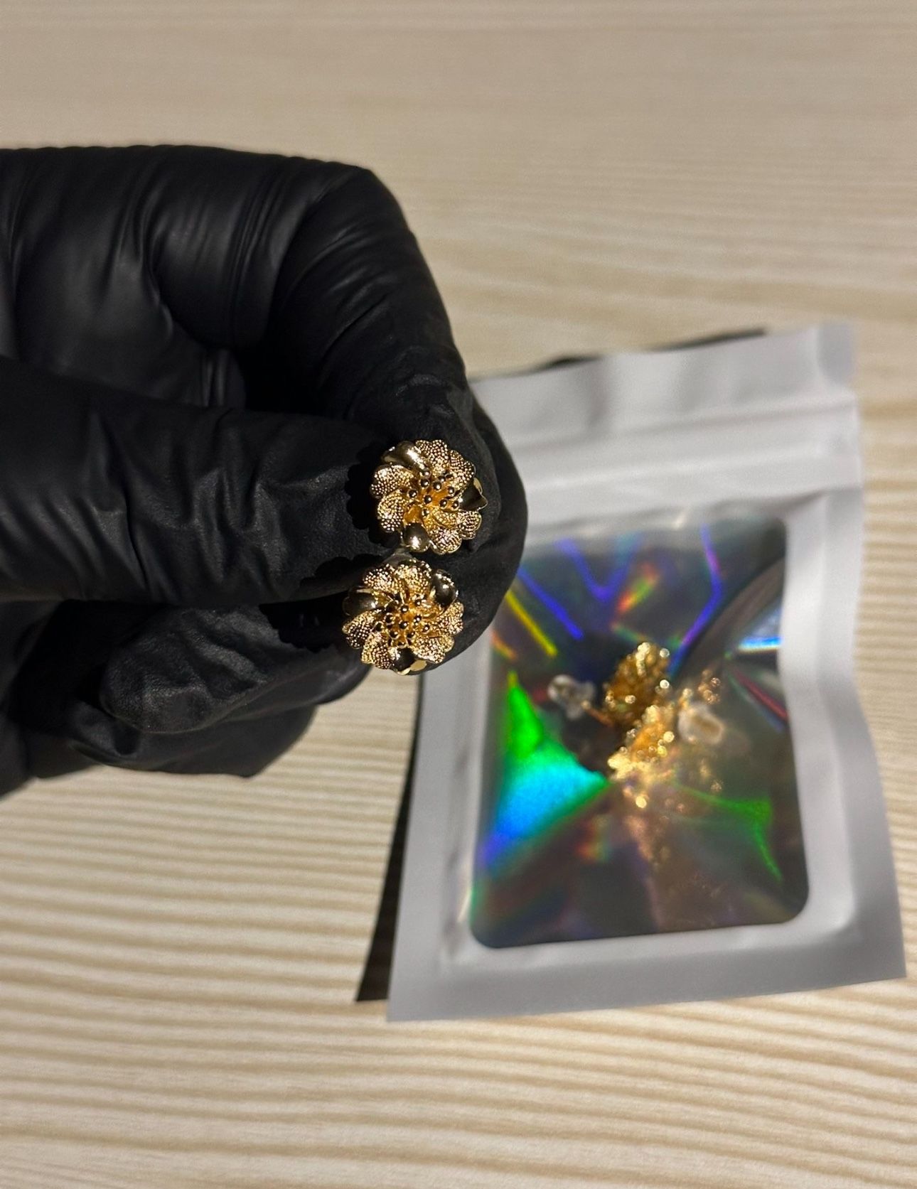 24k Dipped Flower Earrings