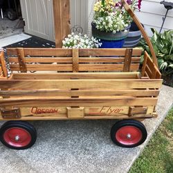 Unique Large Handmade Wood Wagon