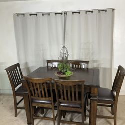 High Dining Table With 6 Chairs 