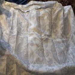 Shower Curtain Grey And White With Rod