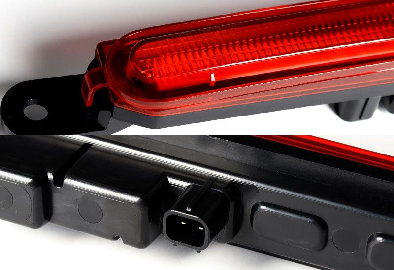 For 2008-2017 Mitsubishi Lancer EVO LED Red Lens 3RD Brake Stop Tail Light Lamp -(4-LY141-1