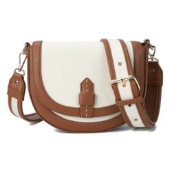 New Niche Design Patchwork Color Contrast High Texture Saddle Bag Fashion Casual Shoulder Armpit Flip Bag Retro Commuter Ladies Shoulder Crossbody Bag