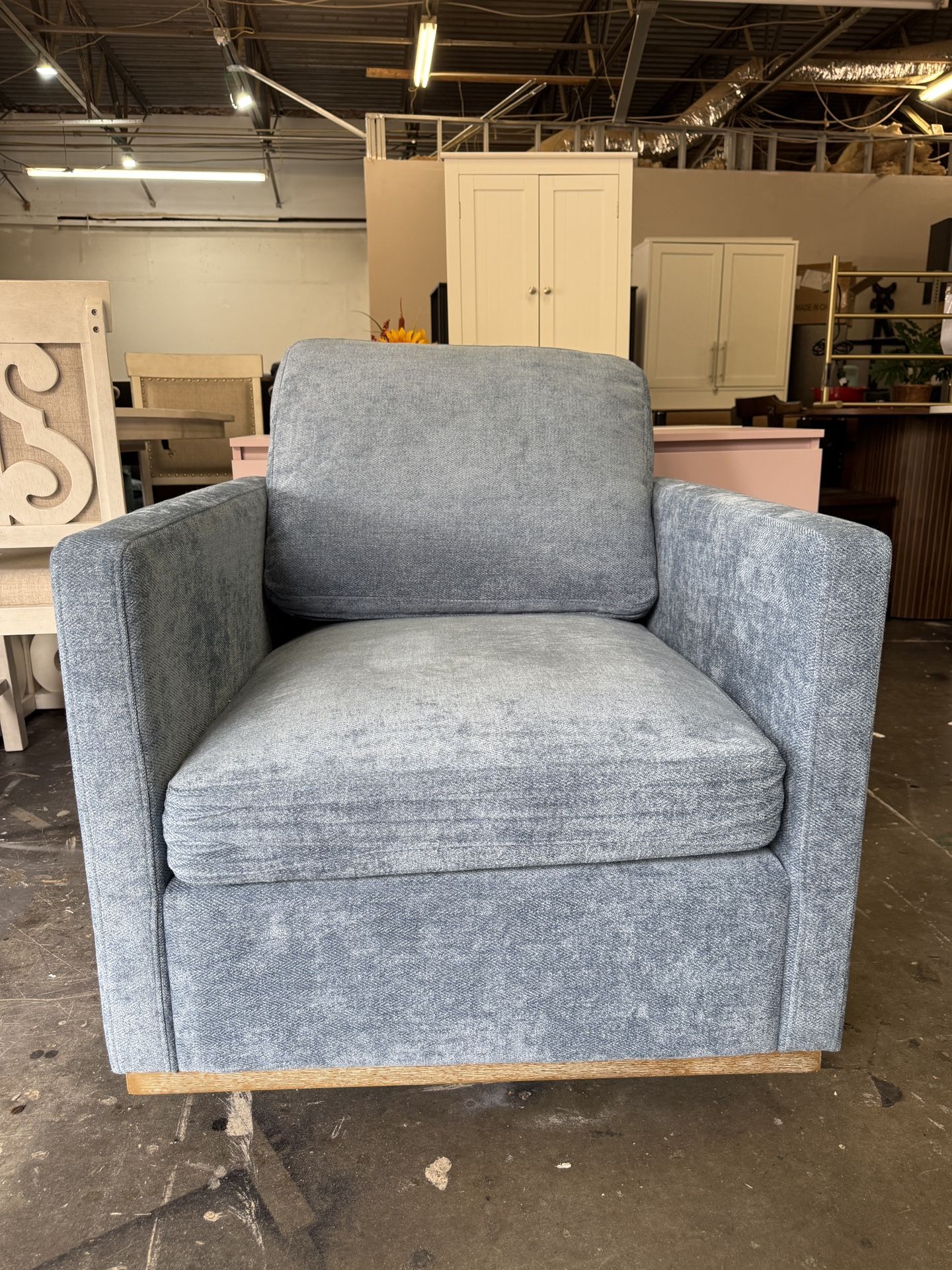 Brand new Swivel Accent Chair, 360 Degree Square Swivel Chair for Living Room, Mid Century Modern Upholstered Barrel Chair,Comfy Sofa Armchairs for Be