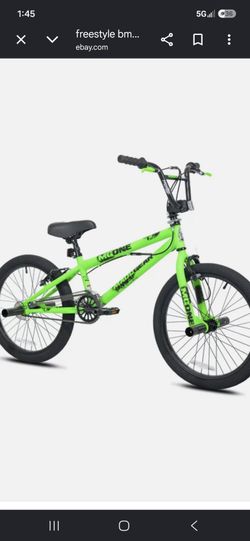 MG one neon green freestyle bmx