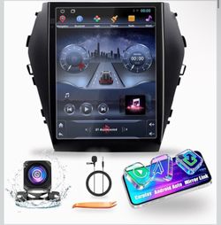 Hyundai Santa Fe 2013-2018（With OEM Amplifier）2G+64G Tesla Style CarPlay Android Auto Navigation Stereo GPS Radio Reverse 9.7" IPS Touchscreen Headuni