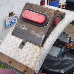 Trailer Fender Heavy Duty Steel Frane Diamond Blate Brake Lght Semi Truck Ec