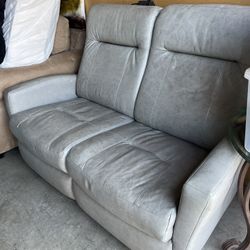 Leather Loveseat Electric Recliner 