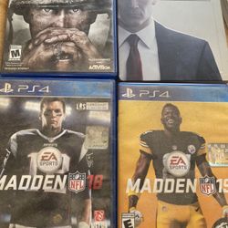 PS4 Games Madden 18/19 Call Of Duty ww2 Hitman 